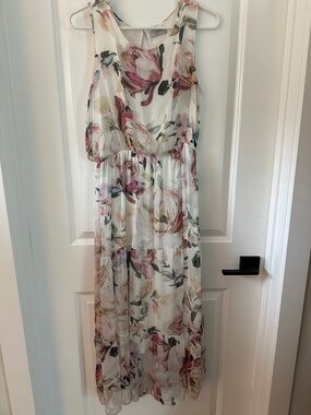 Floral Sleeveless Maxi Dress - made in Italy